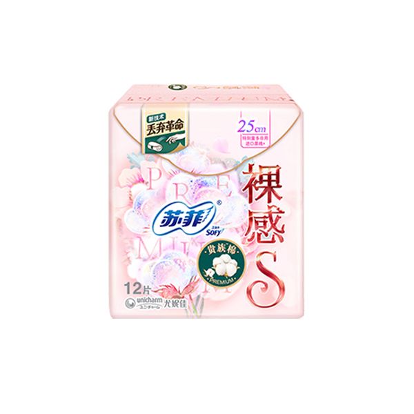 苏菲裸感S贵族棉日用卫生巾250mm 250mm*12p
