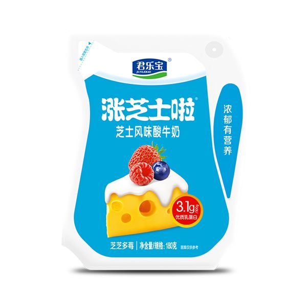 君乐宝涨芝士啦芝芝多莓风味酸牛奶 180克