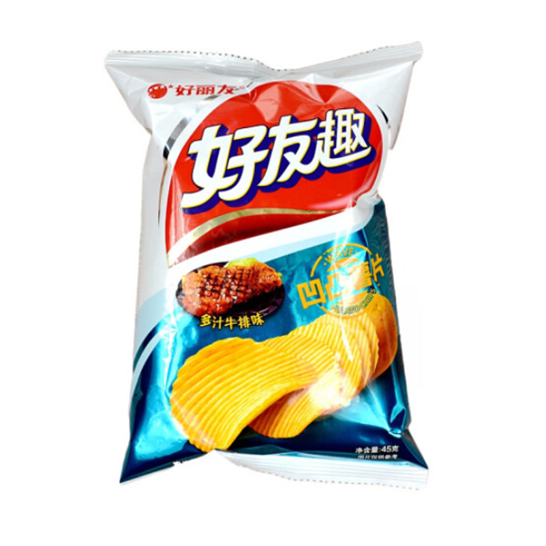 好丽友好友趣多汁牛排味 45克