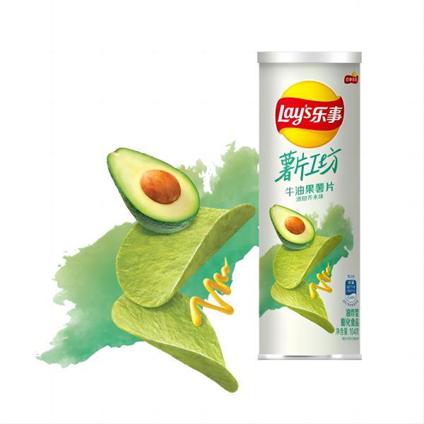 乐事牛油果薯片芥末味 104克