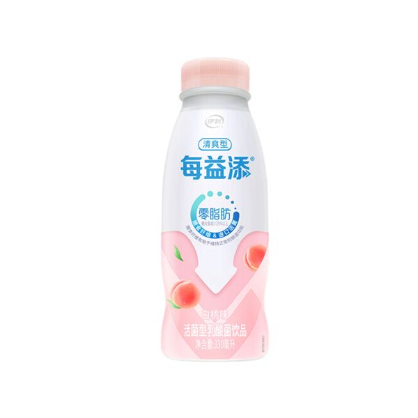 伊利每益添零脂肪乳酸菌白桃味 330ml