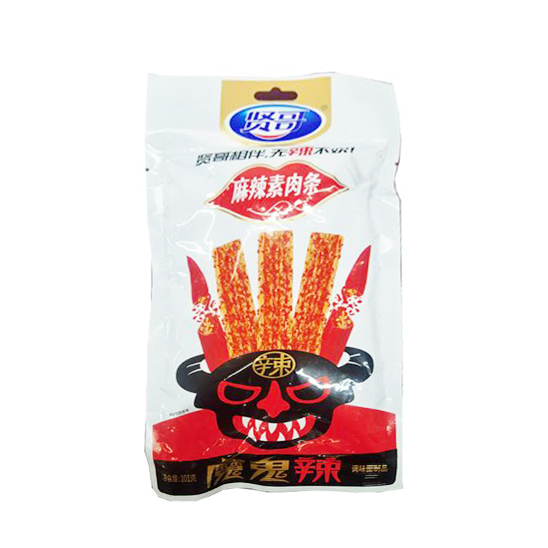 贤哥魔鬼辣麻辣素肉条 101克