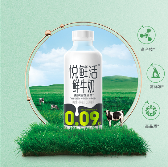 君乐宝悦鲜活牛乳 450ml
