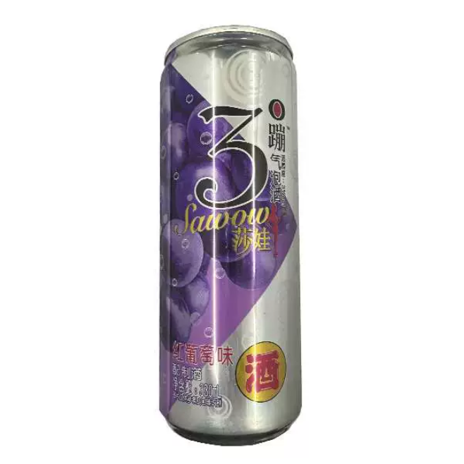 旺旺莎娃3°蹦葡萄味气泡酒 330ml