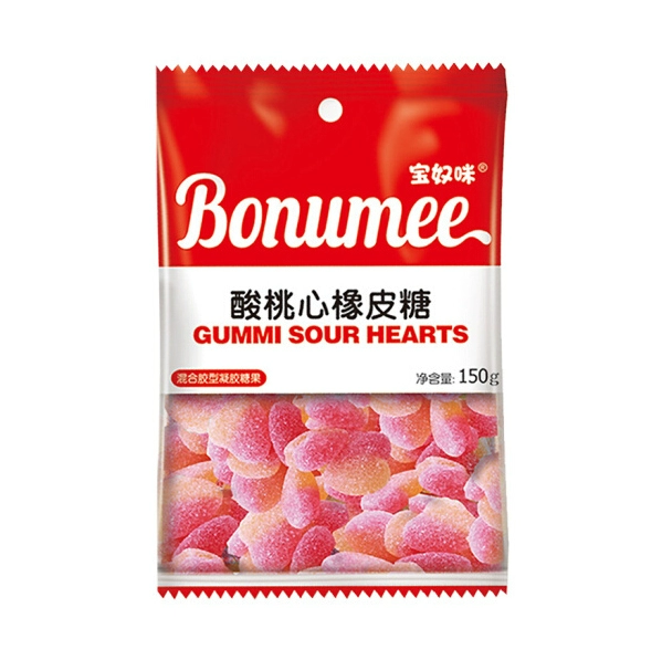 宝奴咪酸桃心橡皮糖 150克