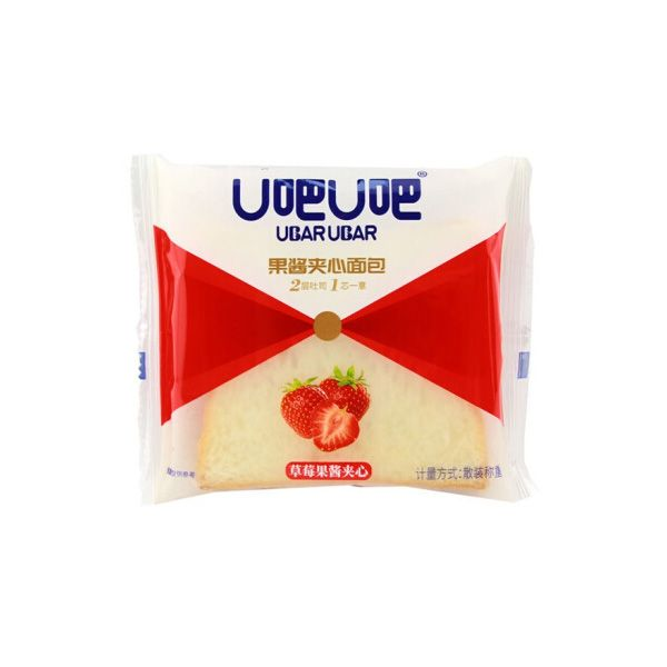 U吧U吧草莓味三明治面包 90克