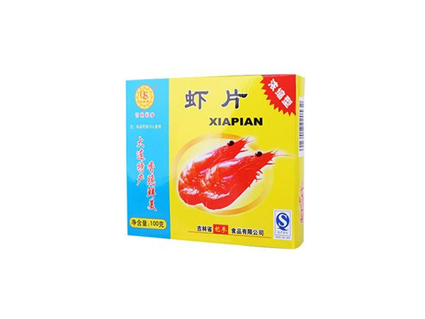 杞参对虾片盒装  100克