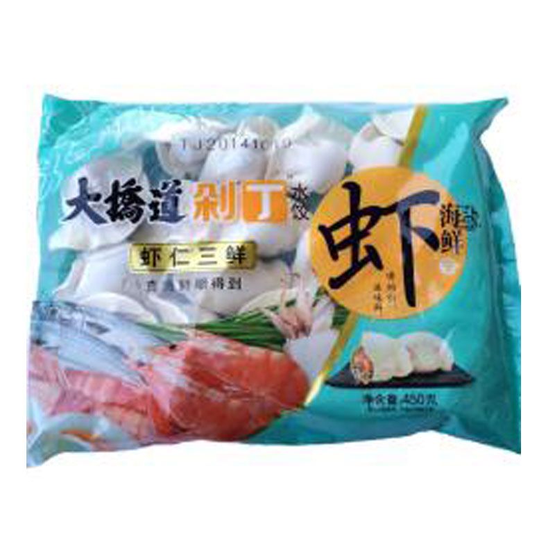 大桥道虾仁三鲜水饺 450克