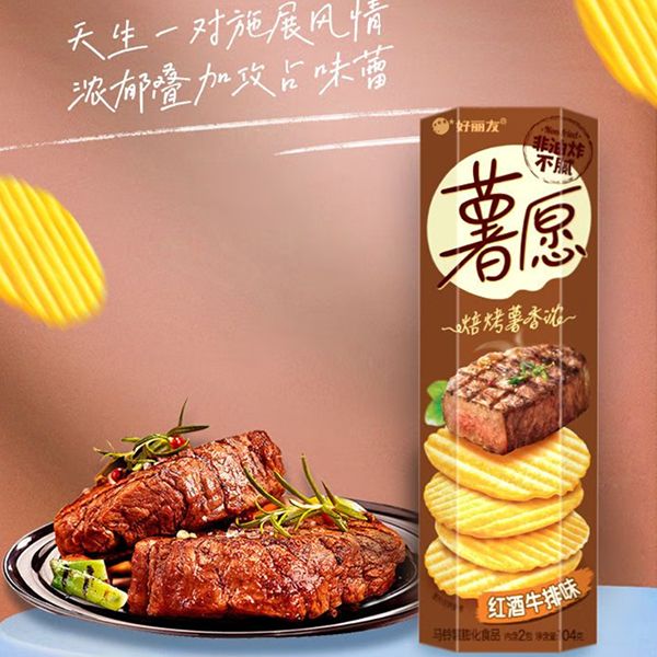 好丽友薯愿红酒牛排味 104克