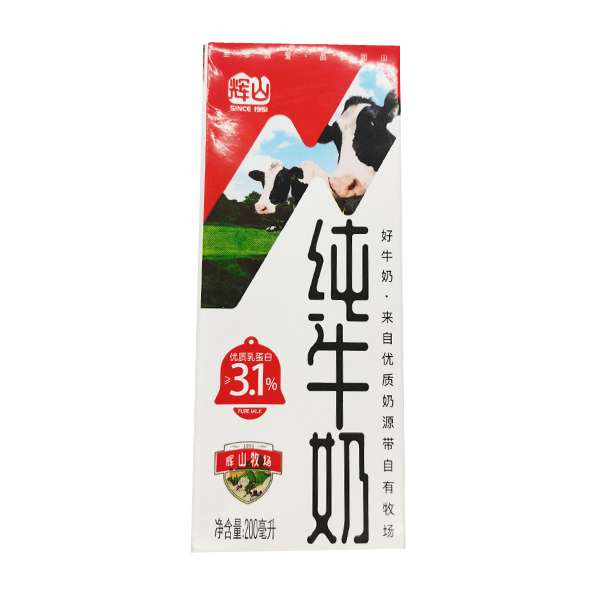 辉山3.1g纯牛奶 200ml