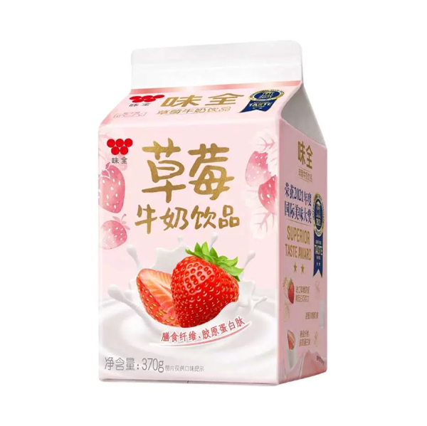 味全草莓牛奶饮品 370克