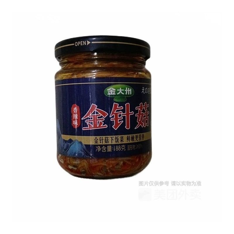 金大洲香辣味金针菇 188克