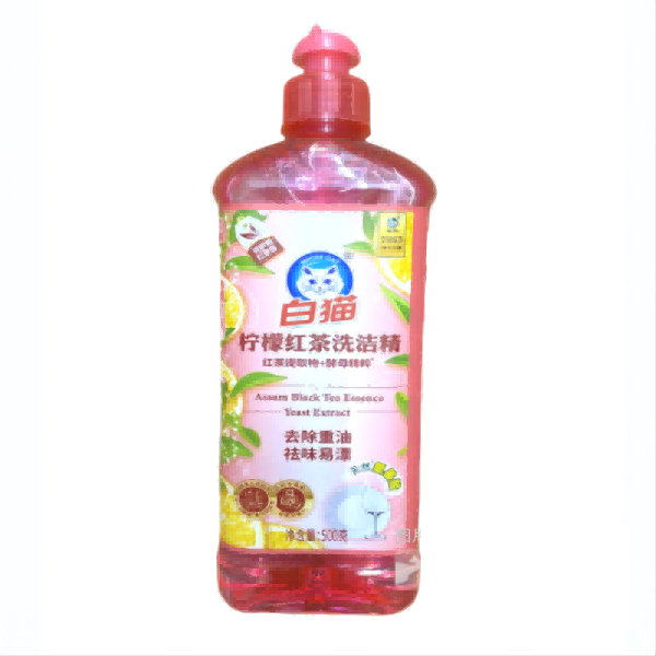 白猫柠檬红茶洗洁精 500克