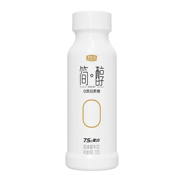 君乐宝简醇0蔗糖风味酸牛奶（瓶） 230克