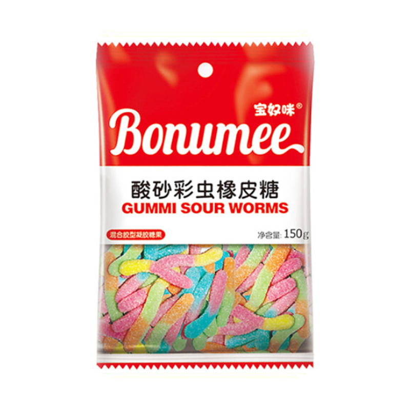 宝奴咪酸砂彩虫橡皮糖 150克