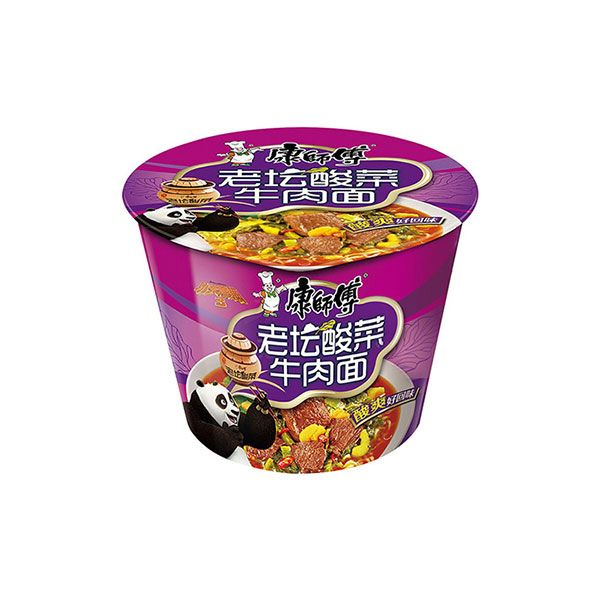 康师傅经典重现桶老坛酸菜牛肉面 122克