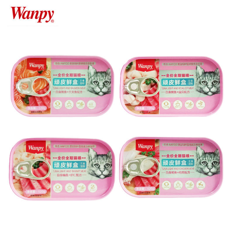 顽皮鲜盒猫咪湿粮主食罐头120/罐*6套餐