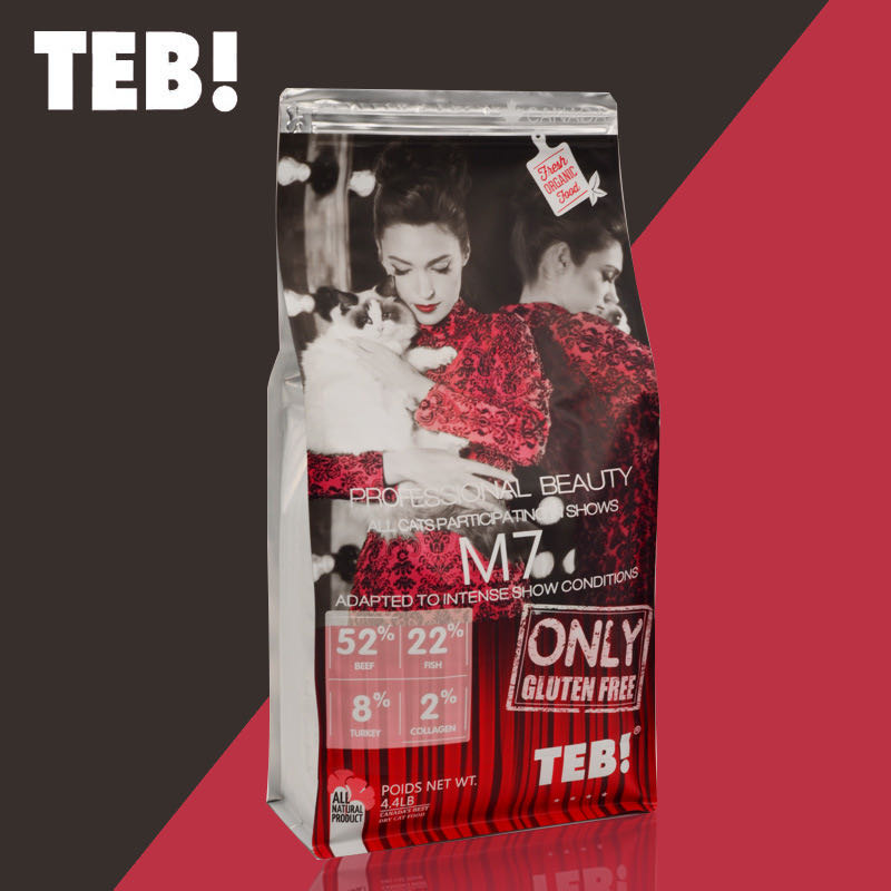 TEB!汤恩贝M7繁育渠道赛级全种猫粮4.4磅2KG
